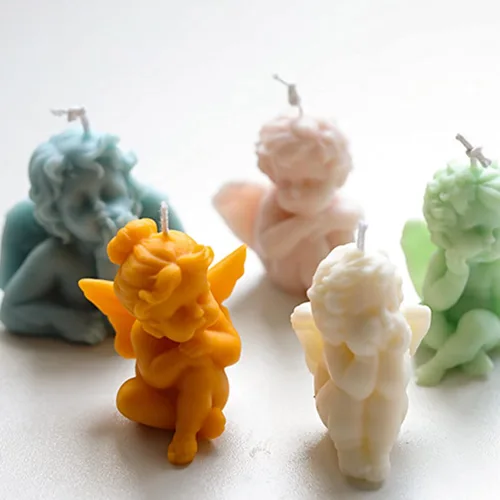 Miniatura 2 de Moldes de silicona para velas de ángel de varios estilos, moldes de silicona para velas de ángel bebé, molde de silicona para decoración