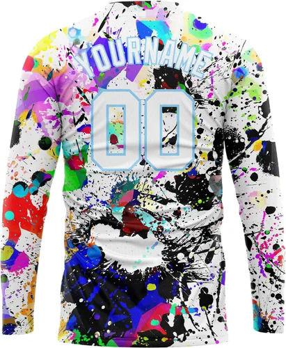 Miniatura 44 de Camisetas de manga larga para hombre, diseño de hip hop, estampado gráfico, informal, manga larga, graffiti, teñido anudado, camiseta
