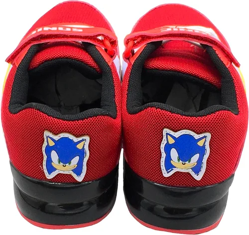 Miniatura 4 de Sonic The Hedgehog, Zapatillas bajas para niños y niñas, con luces intermitentes, color rojo, talla 9-4