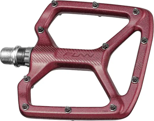 Miniatura 10 de Funn Python - Pedales planos de bicicleta - Pedales de bicicleta de plataforma ancha para bicicleta de montaña BMX/MTB, eje CrMo de 9/16 pulgadas