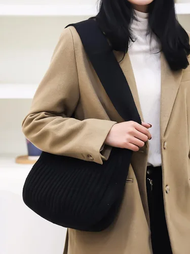 Miniatura 8 de ENBEI Bolsos de hombro para mujer Bolsos de ganchillo Bolso de punto grande Bolso de mano estético para la escuela lindo Bolsas de mano Bolsa