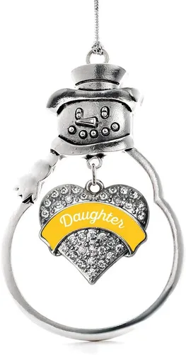 Miniatura 226 de Inspired Silver - Big Sis - Adorno de Navidad plateado - Adorno de árbol de Navidad con dije de corazón con circonita cúbica - Decoración colgante