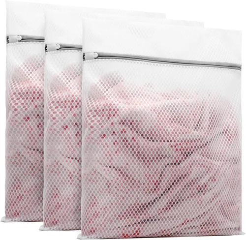 3 bolsas de malla de hexagonal para ropa delicada, 12 x 16 pulgadas
