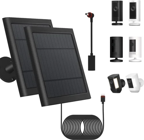 Miniatura 12 de Panel solar IP65 para exteriores para cámaras de anillo (blanco 1P) Spotlight Cam Plus/Pro Stick Up Cam/Pro Wireless Outdoor con cable largo de 10