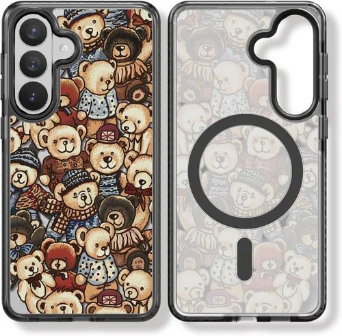 Miniatura 36 de Rosarnnah Funda compatible con Samsung Galaxy S24 Ultra, bonita estética, a la moda, divertida funda con estampado de gatito y gato, duradera a