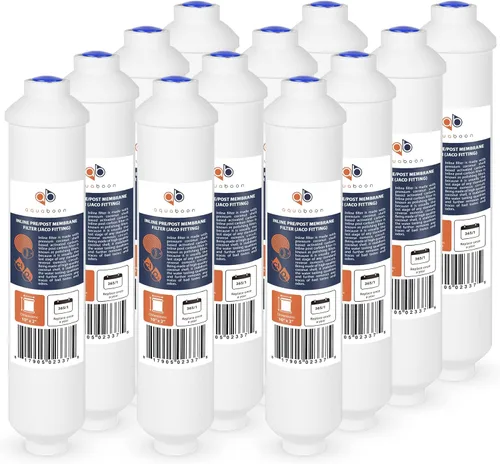 Miniatura 11 de Aquaboon Filtro de agua de carbón activado en línea T33 para refrigerador, máquina de hielo con conexión rápida para línea de agua de 1/4 compatible