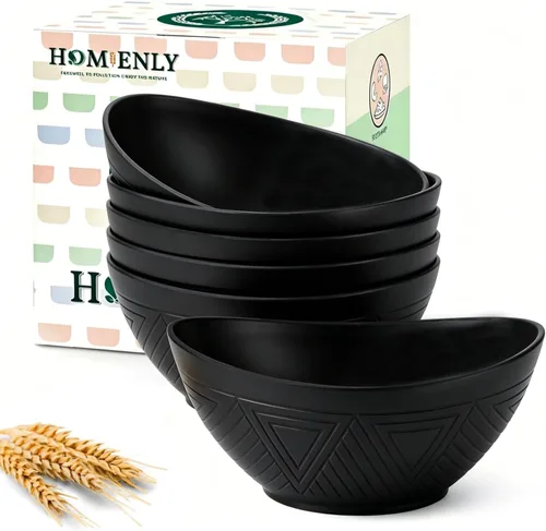 Miniatura 20 de Homienly Tazones para servir de 9.6 pulgadas, platos grandes para servir para fiestas de boda, 60 onzas para ensalada, guarniciones, pasta