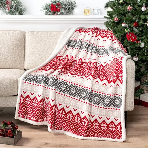 Miniatura 14 de PAVILIA Manta Sherpa de Cuadros Buffalo Gris Claro para Sofá, Manta de Forro Polar Suave Gris Claro a Cuadros, Manta de Franela Suave y Mullida