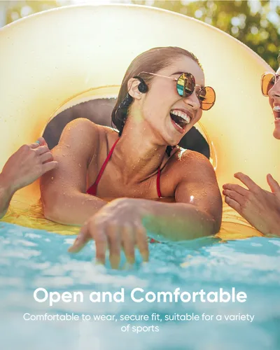Miniatura 6 de Auriculares de natación, auriculares Bluetooth 6.0 de conducción ósea, IP68 impermeable para natación, auriculares deportivos abiertos con modo MP3