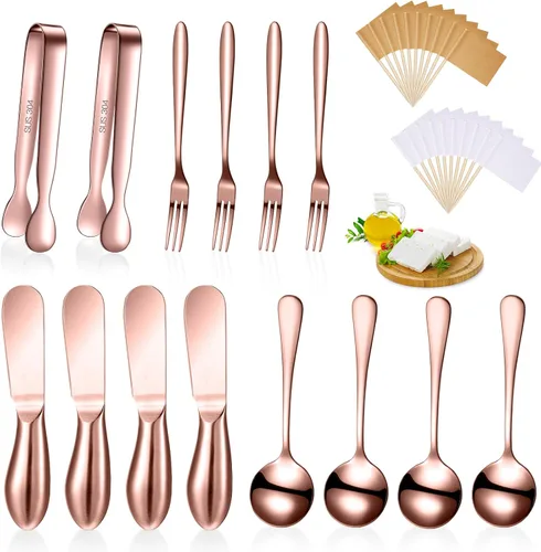 Miniatura 7 de 14 piezas de accesorios para tabla de embutidos, juego de cuchillos para untar queso, utensilios de embutidos de acero inoxidable, cuchillos Negro