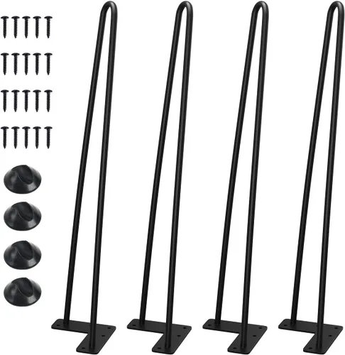 Miniatura 31 de SMARTSTANDARD Patas de muebles de horquilla de alta resistencia de 4 pulgadas, proyectos de bricolaje de metal para el hogar para soporte de TV