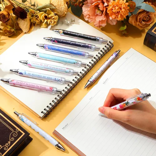 Miniatura 5 de Qeeenar 50 bolígrafos con versículo bíblico, regalo cristiano, citas inspiradoras, bolígrafos de tinta retráctiles divertidos para mujeres, hombres