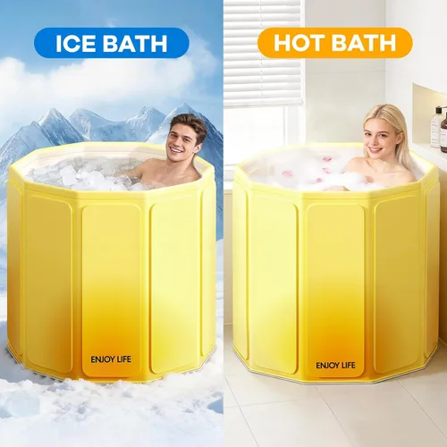 Miniatura 5 de Bañera portátil plegable, bañera de hielo caliente, bañera de ducha no inflable, bañera plegable para spa, bañeras de remojo para viajes