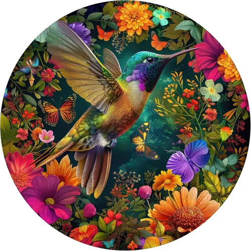 Miniatura 8 de Delobil Rompecabezas de madera para adultos de 200 piezas, rompecabezas de madera de colibrí, rompecabezas de colibrí de forma única, regalos