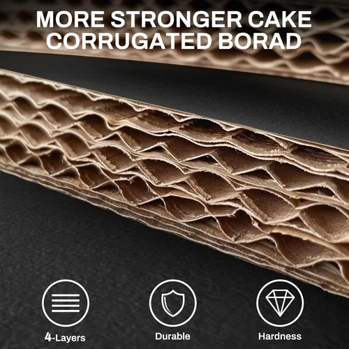 Miniatura 2 de Paquete de 4 tambores para pasteles de 8 pulgadas a prueba de grasa, tambor redondo sólido para tartas, suministros de decoración a prueba de Negro