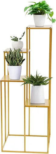 Miniatura 4 de LOYALHEARTDY Soporte para flores de boda, soporte de metal para jarrón, columna de metal para piso, dorado de 4 capas, decoración de boda, camino