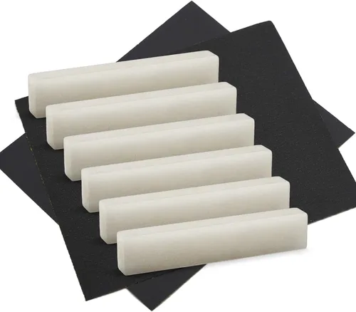 Miniatura 8 de SAPHUE 6 piezas de trastes de hueso sin blanquear para guitarra eléctrica, bajo, guitarra clásica y acústica, mandolina, banjo, ukelele