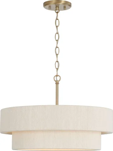 Capital Lighting 349841MA Delaney Lámpara Colgante de Techo Moderna con Tambor de Cuerda Envuelta a Mano, 4 Luces 240 Vatios Totales, 13" Alto x 20"