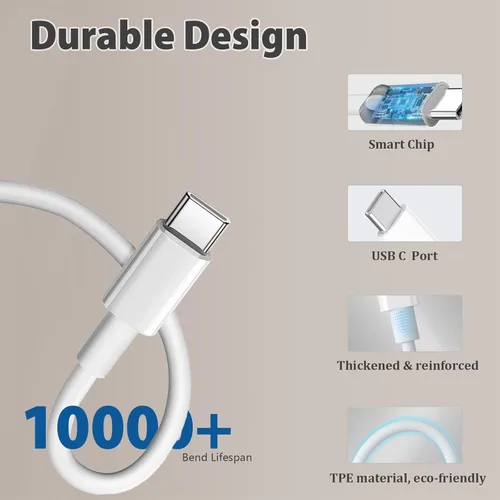 Miniatura 6 de [Certificado MFi de Apple] Cargador magnético para iPhone 17 16e, paquete de 2 de 10 pies, carga rápida para Apple MagSafe, almohadilla de carga