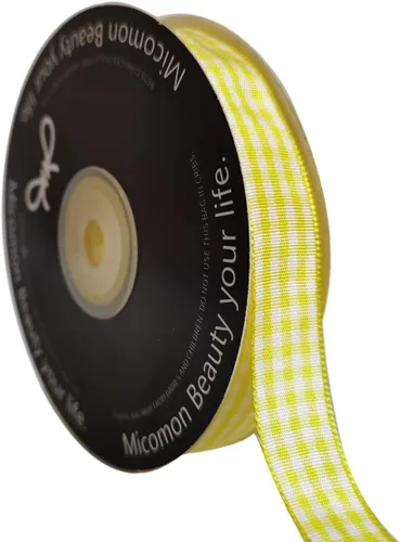 Miniatura 23 de Cinta de cuadros a cuadros vichy marrón 25 yardas cada rollo 100% poliéster (1 pulgada, marrón)