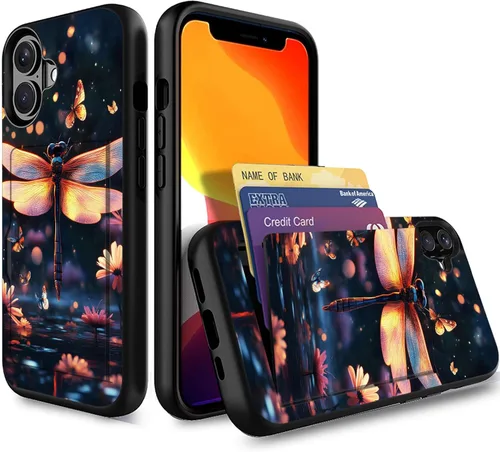 Miniatura 195 de Funda para iPhone Air, funda tipo cartera con ranura para tarjeta oculta, a prueba de golpes, TPU y PC, funda protectora de doble capa para iPhone