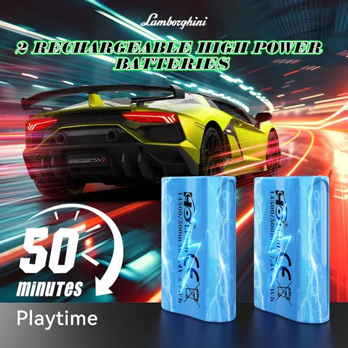 Miniatura 4 de AEROQUEST Lamborghini Auto a Control Remoto, Auto RC Lambo con Licencia Oficial 1:14 para Niños y Niñas, Regalo de Cumpleaños, Juguetes Verdes