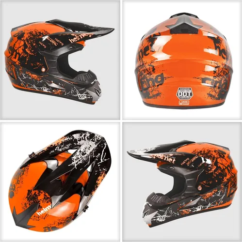 Miniatura 3 de SPARK - Cascos para bicicleta de montaña para niños, cascos de motocicleta para jóvenes, ATV, motocross, de cara completa, para hombres y mujeres