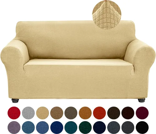 Miniatura 38 de Joccun Funda Elástica para Silla Sofá, Funda de Sofá de 1 Pieza Tela Jacquard de Spandex con Parte Inferior Elástica, Protector de Muebles Lavable