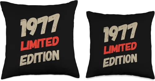 Miniatura 3 de Vintage Retro 1977 Limited Edition 1977 Birthday 1977 Quotes Throw Pillow