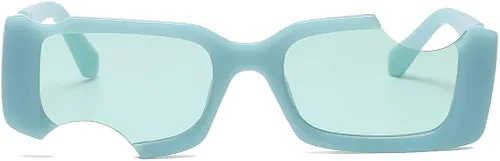 Miniatura 2 de Gafas de sol rectangulares pequeñas irregulares para mujer gafas de sol punk vintage protección UV