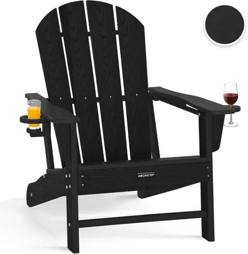 Miniatura 13 de Sillas Adirondack plegables – Silla Adirondack de plástico con soporte para tazas, sillas para exteriores resistentes a la intemperie