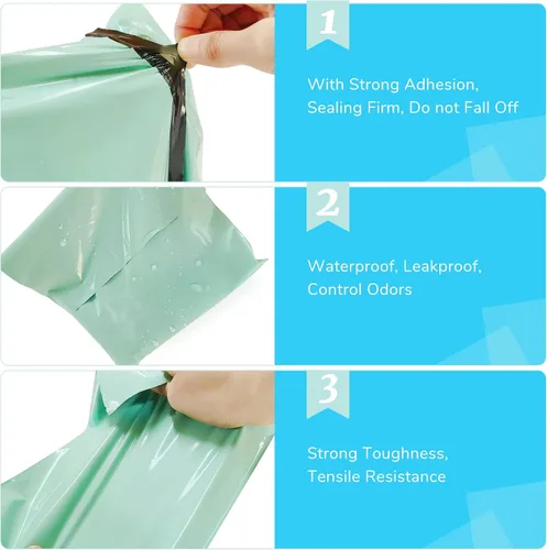 Miniatura 4 de Bolsas de eliminación de servilletas sanitarias, 100 bolsas de eliminación personal femeninas para tampones y almohadillas, selladas autoadhesivas