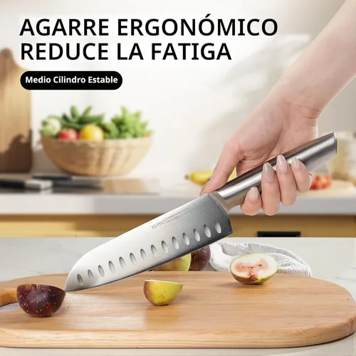 Miniatura 4 de Juego de 14 piezas de cuchillos de cocina KnifeSaga de acero inoxidable de alto carbono japonés de primera calidad con afilador incorporado, juego