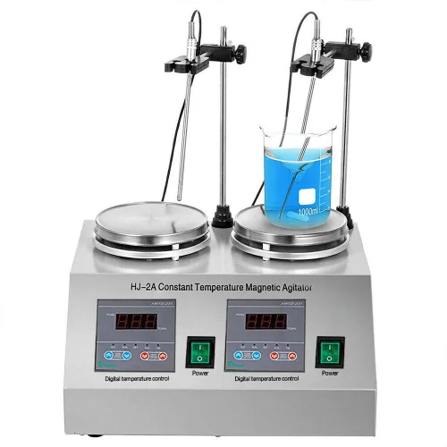 Miniatura 9 de YUEWO Agitador magnético digital de 2400 rpm, mezclador magnético de placa caliente, mezclador de laboratorio con barra de agitación