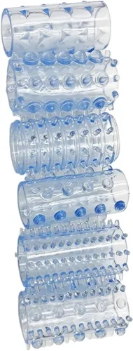 Miniatura 9 de Juego de 6 piezas de manga para el pene, reutilizables, eyaculación, dilatación del pene, juguetes sexuales para hombres, manga de polla, producto