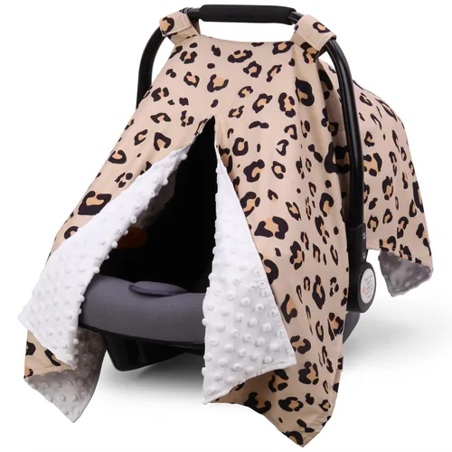 Miniatura 16 de Funda para Asiento de Coche Rquite para Bebé, Fundas para Asiento de Coche para Niña, Funda para Asiento de Coche Infantil de Minky para Invierno