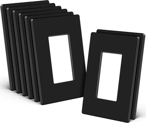 Miniatura 14 de CML - Placa de pared decorativa sin tornillos de 3 segmentos, paquete de 2 cubiertas para interruptores de luz, cubierta de receptáculo de toma