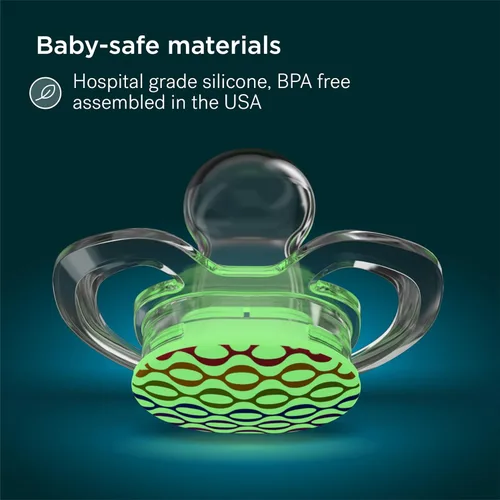 Miniatura 7 de Smilo Chupete para bebé con diseño ortodóntico para un desarrollo dental saludable, etapa 3 para bebés de 9 meses en adelante, paquete de 3 chupetes