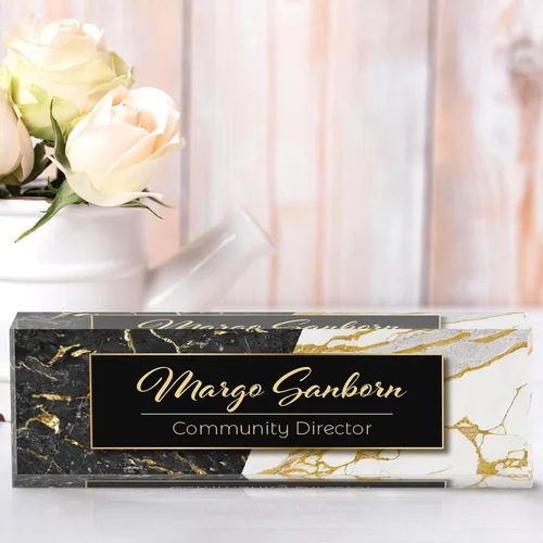 Miniatura 2 de Placa de nombre personalizada para escritorio, regalos personalizados de agradecimiento a los empleados, placa de nombre de escritorio de acrílico