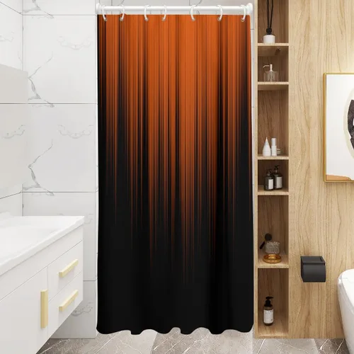 Miniatura 36 de AAtter - Cortina de ducha negra y gris con arte abstracto ombre gótico gótico estético para hombres, extra larga XL grande, de tela para decoración