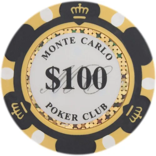 Miniatura 14 de Brybelly Monte Carlo Premium Poker Chips (50-Pack) Heavyweight 14-Gram Clay Composite