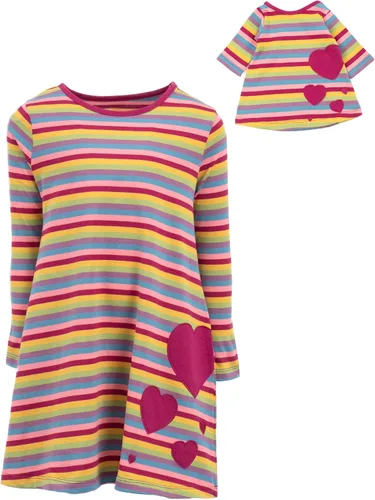Miniatura 34 de Leveret - Conjunto de vestidos a juego para niña y para muñeca, 100% algodón, gran variedad de estilos, (tallas de 2 a 14 años)