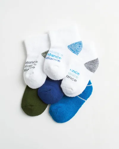 Miniatura 3 de New Balance Calcetines para bebé, paquete de 6 calcetines acolchados de corte de un cuarto (bebébebé)