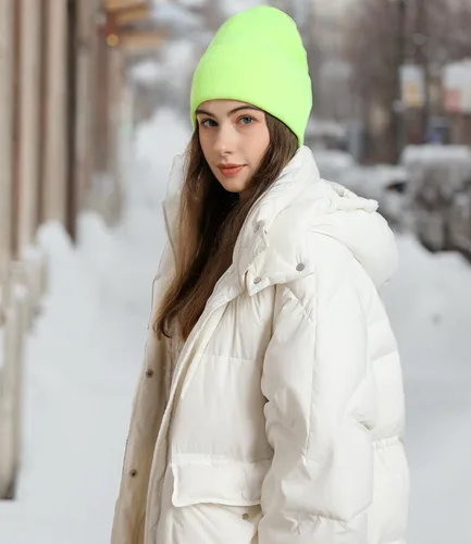 Miniatura 7 de ecodudo Gorros de acrílico para mujeres y hombres, gorro de punto suave y cálido con puños