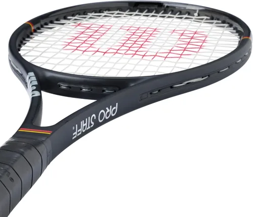 Miniatura 5 de Wilson Pro Staff 97L - Raquetas de tenis clásicas para adultos, ensartadas con Sensation 16 Natural en tensión de rango medio