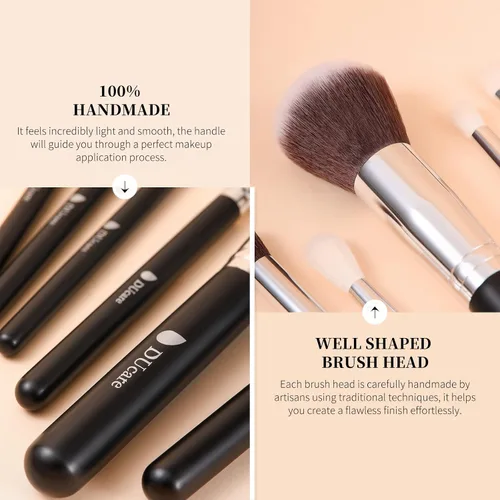 Miniatura 3 de DUcare Brochas de maquillaje + limpiador de brochas de maquillaje