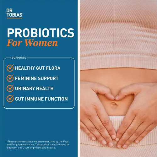 Miniatura 3 de Dr. Tobias Probióticos para mujeres con prebióticos y extracto de arándano para la salud del tracto urinario para mujeres Apoya la salud digestiva