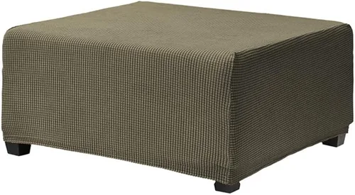 Miniatura 14 de Fundas otomanas elásticas de jacquard suave, fundas otomanas rectangulares de almacenamiento para reposapiés, protector de muebles de sala de estar
