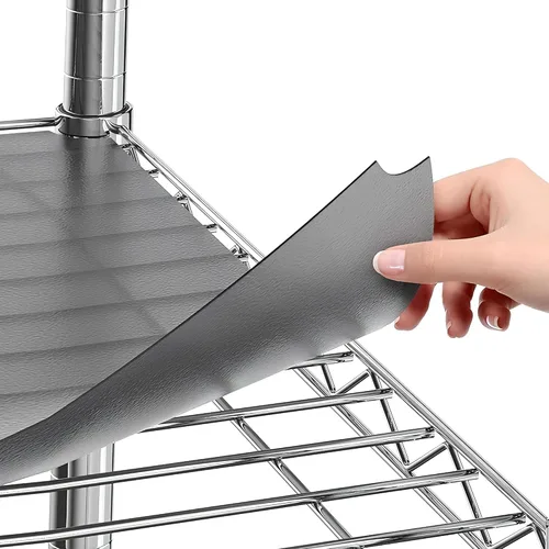 Sterling Shelf Liners para sistema de estante de alambre: juego de 5 en grafito: 12 x 22 pulgadas: esteras de plástico para estanterías de alambre