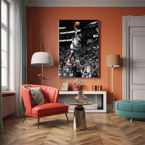 Miniatura 89 de Póster firmado de la superestrella de baloncesto Victor Wembanyama para niños, para la habitación de los fanáticos, decoración de pared, pósteres